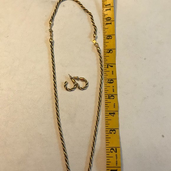 Gold & black rope chain set - Picture 4 of 4